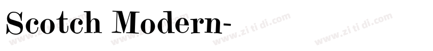 Scotch Modern字体转换
